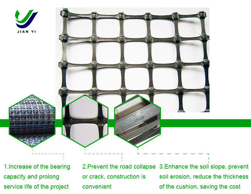 Perlindungan cerun Biaksial Plastik Geogrid Untuk Bandara Besar Dan Tempat Parkir