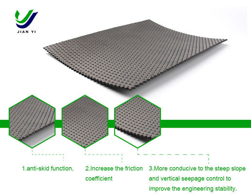 Anti Skid HDPE Geomembrane Tekstur Disesuaikan untuk Liner kolam