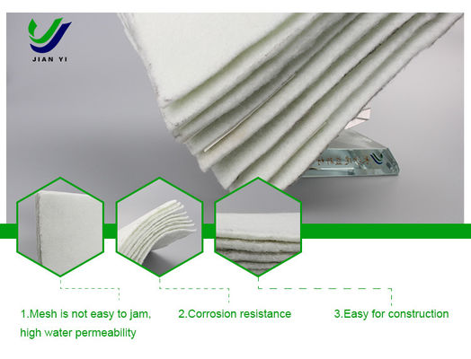Resistensi UV Serat Staple Geotekstil Permeabel air 100-800 gram/m2