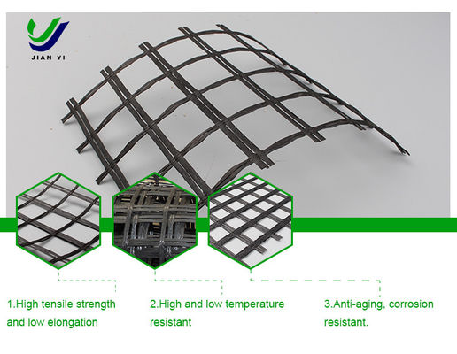 Geogrid Serat Kaca Khusus 1-6m Untuk Memperkuat Jalur Kereta Api
