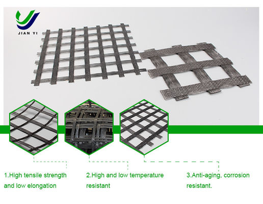 Geogrid Serat Kaca yang Tahan Kimia yang Dapat Digunakan di Paving Beton Semen