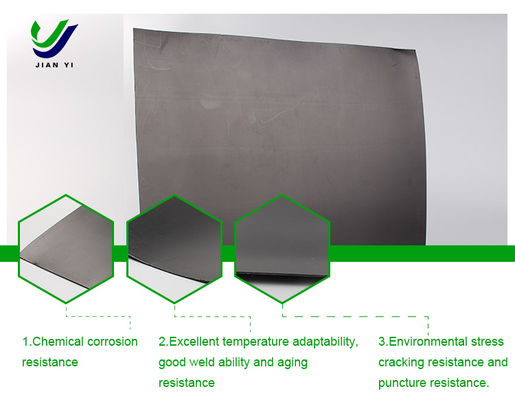 Lembar Geomembrane HDPE yang tahan UV untuk Tumpukan, Pertambangan, Liner Kolam
