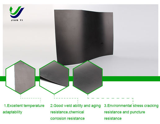 Bahan Permeable HDPE Geomembrane halus untuk Filtrasi dan Isolasi