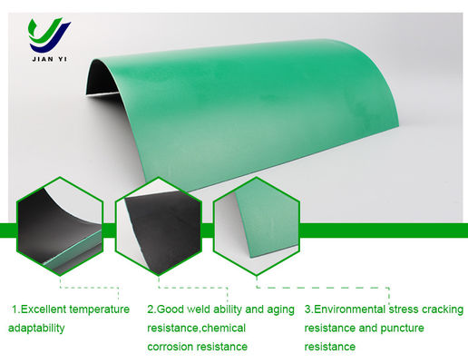 Geomembrane HDPE Kekuatan Tinggi 0,939g/cm3 Untuk Tangki Limbah Dan Limbah