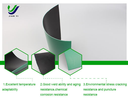 Anti Seepage HDPE Geomembrane Sheets 0.3mm-3.0mm Untuk Pertambangan