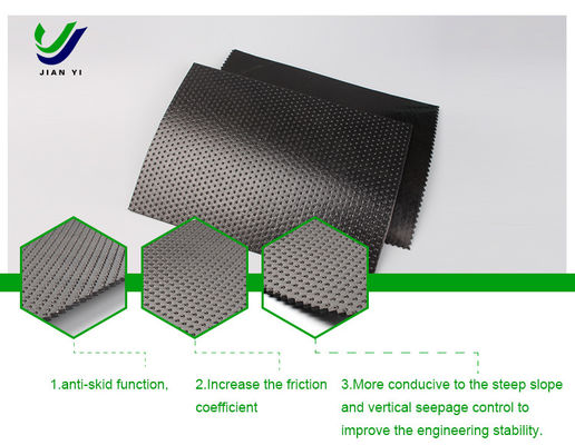 50m~100m Geomembrane HDPE Tekstur Untuk Solusi Anti Slip dan Anti Seepage