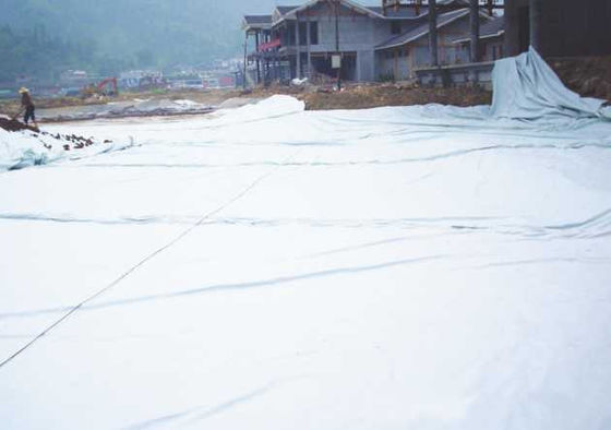 PET Polyester Chips Nonwoven Geotextile untuk Tailings Danau dan Landfill Lebar 1m-6.6m Kekuatan Patah KN/m ≥ LD/TD 4.5-40