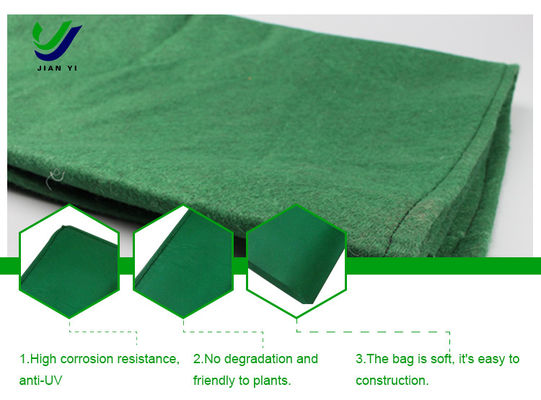 Kain yang ramah lingkungan Nonwoven GeoTextile Bag yang dapat digunakan kembali dan tahan lama untuk perlindungan lereng