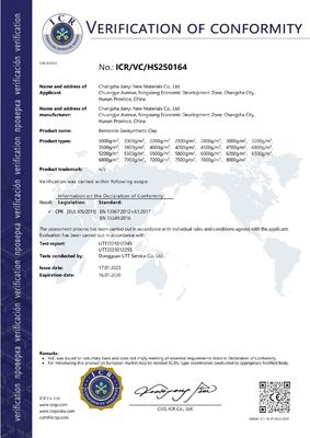 Bentonite Gcl Geosynthetic Clay Liner untuk kebutuhan tahan air dan tahan air