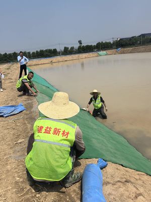 Pondok Pertanian Akuakultur Lining Solutions 4m Lebar Cement Blanket dengan Serat Tekstil dan Serbuk Cement