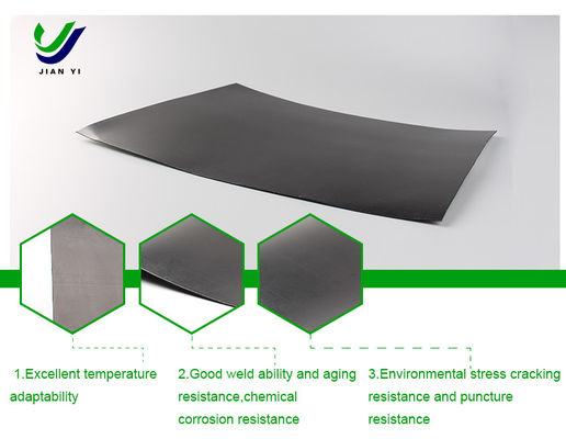 Geomembrane HDPE tebal dan tahan lama Solusi lapisan akhir untuk Proyek Infrastruktur