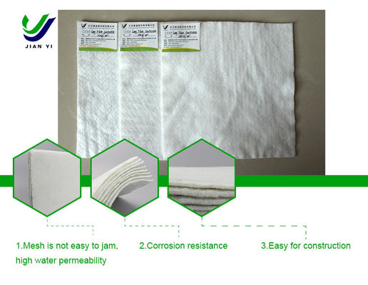 Geotekstil Serat Pendek Nonwoven yang Ditusuk Jarum dengan Permeabilitas Superior Filtrasi Presisi & Resistensi Vegetasi