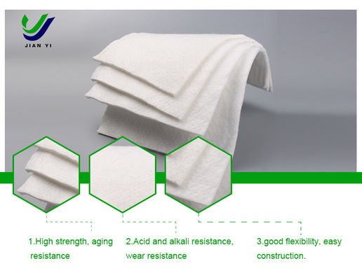 Pembangunan Jalan Nonwoven Geotextile Penguatan tahan lama dengan kinerja superior dan panjang desain serat panjang 50m-200m
