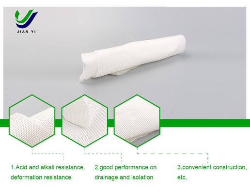 Filtrasi dan drainase yang sangat baik Black Polypropylene Woven Geotextile