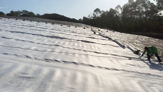 Lapisan Geomembran Pelindung yang Diperkuat dengan Ketahanan Asam dan Alkali yang Sangat Baik Ideal untuk Proyek Hidrometalurgi Pertambangan