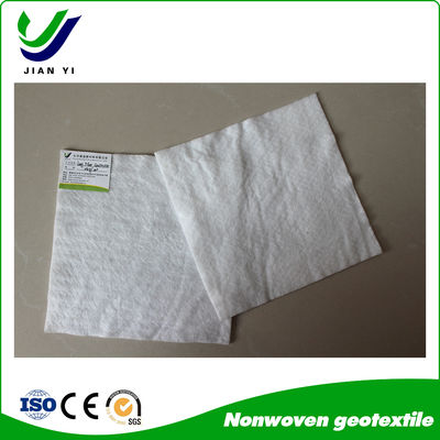 UV Resistance White Short Fiber Geotextile Kekuatan rekayasa untuk pekerjaan tanah Bahan tahan lama dan stabilisasi tanah