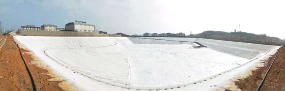 Geotekstil poliester yang stabil dengan UV dengan permeabilitas air yang tinggi dan ketahanan tusukan yang sangat baik untuk pertambangan terbuka