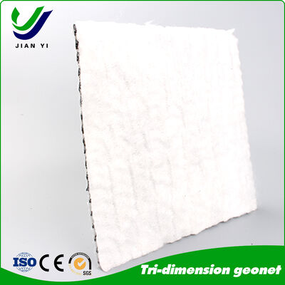 Jaring drainase komposit 3D tahan UV dan tahan kimia dengan kekuatan tarik tinggi ≥ 16kN/m untuk drainase bawah tanah dan taman