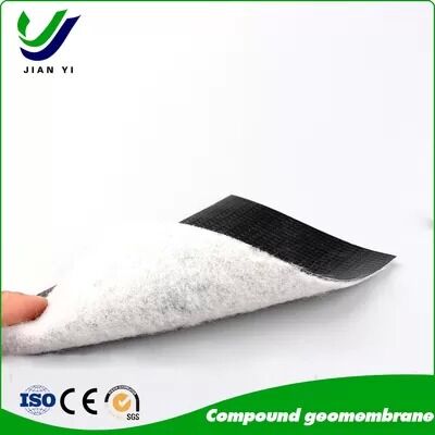 0Membran Geokomposit HDPE tebal.2mm-1.0mm dengan konfigurasi 1G1M & 2G1M untuk Proyek Anti-Seepage