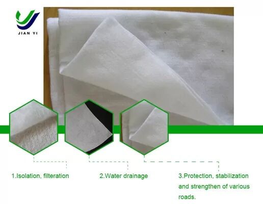 Kain Geotekstil Filter Drainase Kustom Tahan Korosi dan Cuaca untuk Filtrasi Teknik